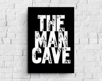 Man Cave Designed Canvas Wall Art, Custom Canvas Painting, Home Decor, Gift for Beer Lovers, Wall Decor, Bar Decor, Basement Bar, Bar Sign