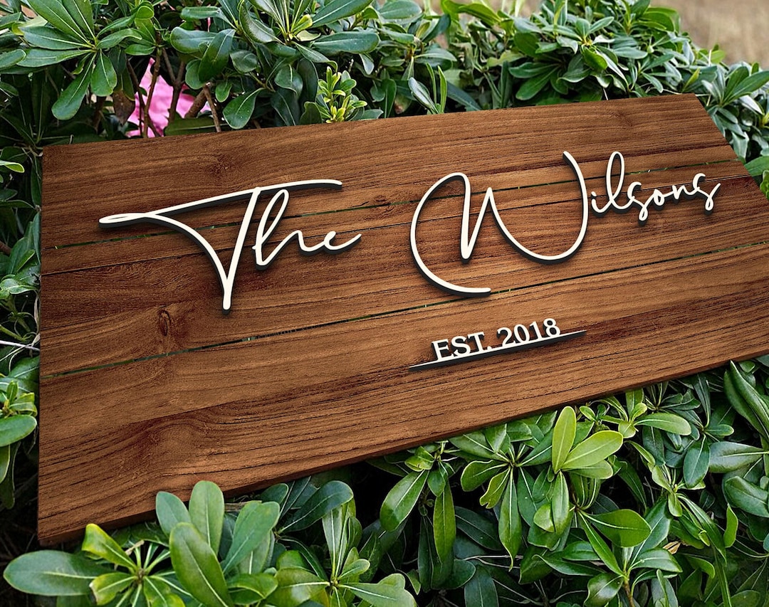 Custom Wood Sign, Personalized Family Name Sign, Last Name Pallet Sign ...