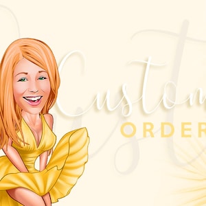Custom Digital Order - For Special Group Cartoon Drawing