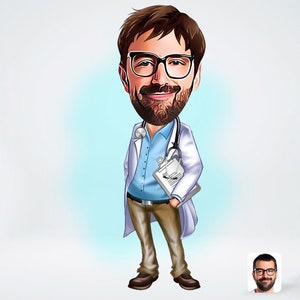 Personalized Medical Doctor Figures with Stethoscope, Christmas Gifts for Doctors, Birthday Gifts for Doctor, Surgeon, Dentist,Doctor Gift