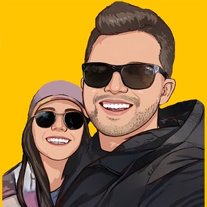 Benutzerdefinierte Porträt, Benutzerdefinierte Illustration, Cartoon Porträt, Paar Porträt, benutzerdefinierte Familien Porträt,