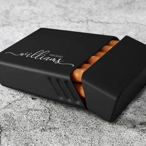 Portasigarette personalizzato con incisione laser, regalo per fumatori, scatola per sigarette personalizzata, portasigarette in metallo, regalo per lui