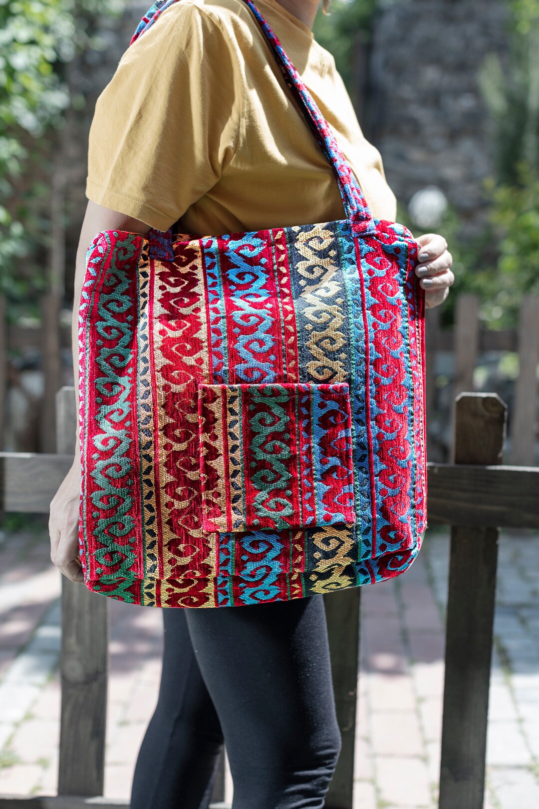 Sunsa Umhängetasche Canvas. Vintage Stil Mit Fahrr Produktbild-Vorschau 6