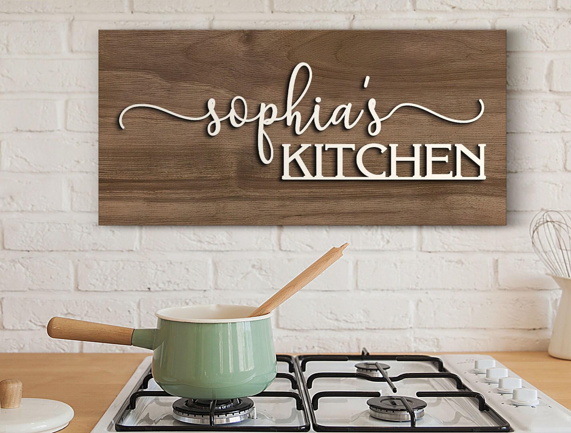 Personalized Kitchen Sign, Wooden Sign Gift, Custom Wood Sign ...