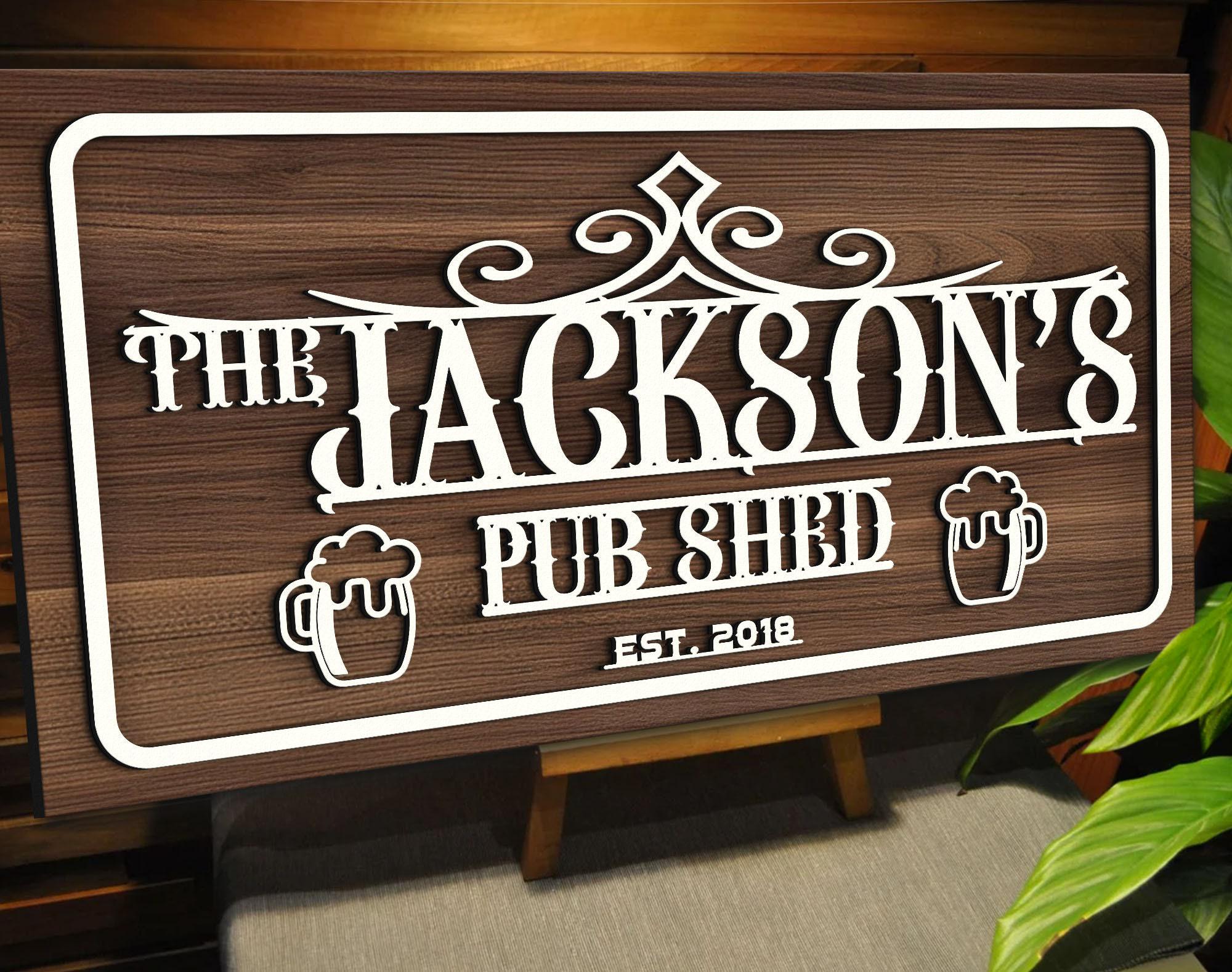 Personalized Bar Sign Wooden Sign Gift Custom Wood Sign Personalized ...