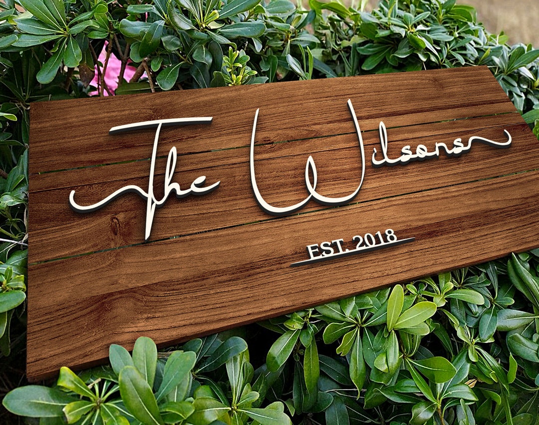 Custom Wood Sign, Personalized Family Name Sign, Last Name Pallet Sign ...