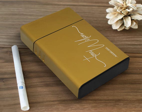 custom cigarette case with lighter Personalized Laser Engraving Cigarette Holder, Cigarette Case Gift for  Smoker, Custom Cigarette Box, Metal Cigarette Case, Gift for Him