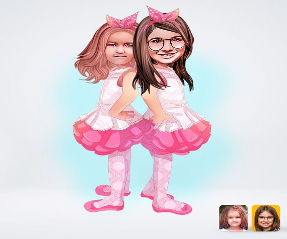 Buy Personalized Sisters Caricature Drawing / Sisters Cartoon Online in India - Etsy Buy Personalized Sisters Caricature Drawing / Sisters Cartoon Online in India - Etsy