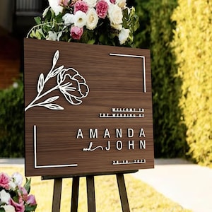 Personalised 3D Wood Welcome Wedding Sign, Rustic Welcome Sign, Wedding Poster, Wood Wedding Decor, Bridal Shower Welcome Sign, Wedding Gift
