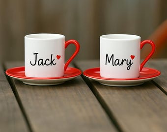 Gepersonaliseerde espressokopje, gepersonaliseerde espressokopje, cadeaus voor geliefden, cadeaus voor vrouwen, gepersonaliseerd cadeau, cadeaus voor koffieliefhebbers