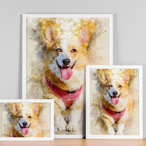 Personalized Digital Cartoon Pet Painting Portrait, Pet Portrait, Custom Illustration, Pet Gift, Custom Dijital Painting Drawing, Pet Friend