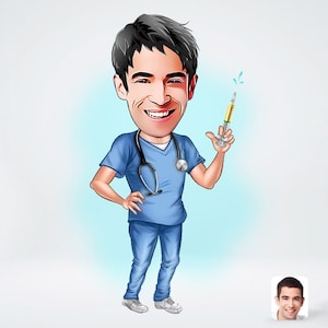 Personalized Medical Doctor Figures with Stethoscope, Christmas Gifts for Doctors, Birthday Gifts for Doctor, Surgeon, Dentist