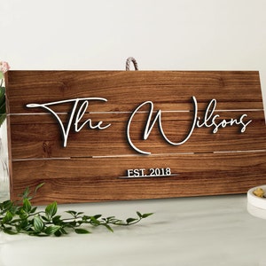 Personalized Wedding Gift, Last Name Established Sign, Family Name Sign, Wooden Sign, Custom Wood Sign, Anniversary gift, Couple Gift, Personalized Sign, Family Name, Wall Decor, Wooden Sign, welcome sign, Bar Sign, housewarming gift, christmas gift