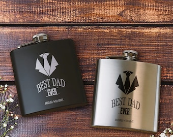 Personalised Laser Engraved Hip Flask, Custom 6oz Hipflask, Drinking Flask, Fathers Day Gift, Best Man Gift, Gift For Dad, Best Gift for Him