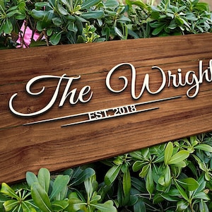Custom Wood Sign, Personalized Family Name Sign, Last Name Pallet Sign, Wedding Gift, Home Wall Decor, Anniversary Gift, Housewarming Gift