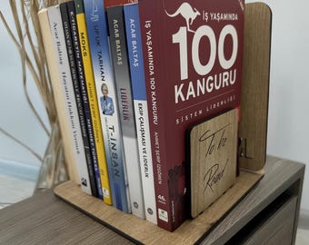 Soporte para libros, regalo para amantes de la lectura, bandeja para libros, organizador de libros, almacenamiento de libros, rincón de descanso para libros, regalo personalizado para el Día de la Madre