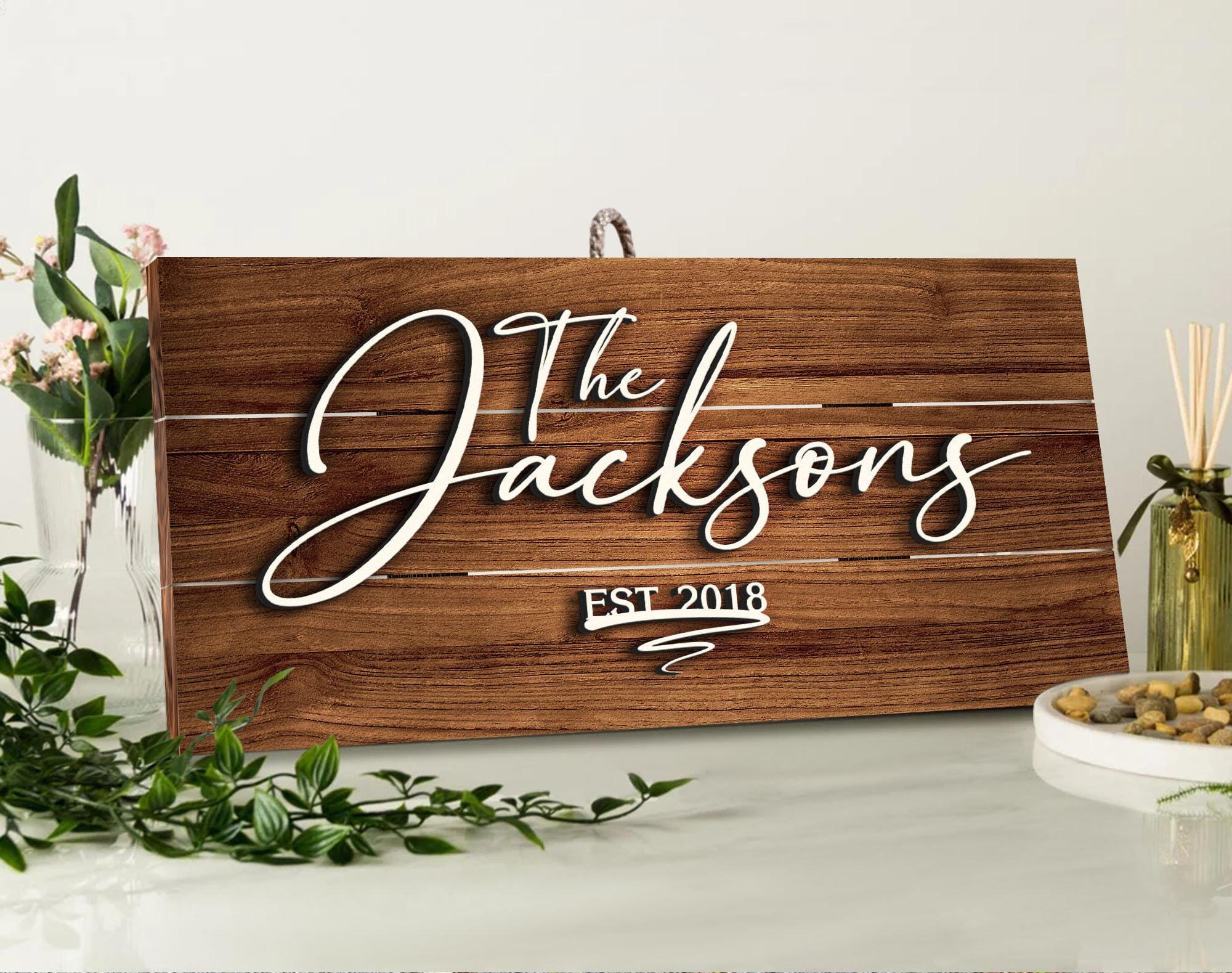 Custom Wood Sign, Personalized Family Name Sign, Last Name Pallet Sign ...