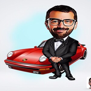 Personalized Male Boss Drawing / Male Boss Cartoon Drawing / Male Boss  Drawing