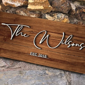 Personalized Wedding Gift, Last Name Established Sign, Family Name Sign, Wooden Sign, Custom Wood Sign, Anniversary gift, Couple Gift, Personalized Sign, Family Name, Wall Decor, Wooden Sign, welcome sign, Bar Sign, housewarming gift, christmas gift