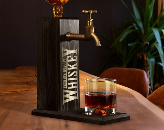 Whiskey Wood Liquor Dispenser 1-3 Head, Cocktail Wine Alcohol