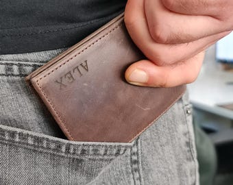 Personalisierte Brieftasche, Herren Brieftasche, Brieftasche mit Gravur, Vatertagsgeschenk für Papa, Leder Brieftasche, Benutzerdefinierte Brieftasche, Freund Geschenk für Ihn, Geschenk für Männer