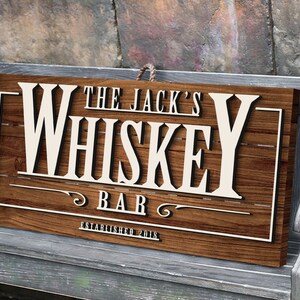 Personalized Bar Sign Wooden Sign Gift Custom Wood Sign Personalized ...