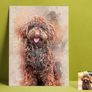 Personalized Digital Cartoon Pet Painting Portrait, Pet Portrait, Custom Illustration, Pet Gift, Custom Dijital Painting Drawing, Pet Friend