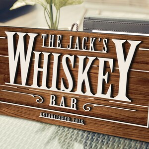 Personalized Bar Sign Wooden Sign Gift Custom Wood Sign Personalized ...
