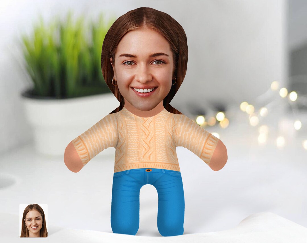 Personalized 3D Throw Face Pillow, Customized Soft Face Pillow, for