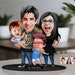 Personalized 3D Wooden Cartooned Family Figurine Trinket, Custom Cartoon Family Portrait, Birthday Gift, Christmas Gift, Gift for Family