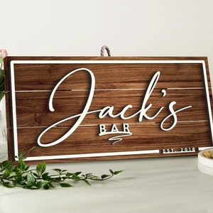 Custom Wooden Bar, Pub and Restaurant Sign, Personalized Man Cave Sign, Home Bar Sign, Pallet Sign, Bar Wall Decor, Welcome Sign, Bar Sign, Family Name Sign, Custom Wood Sign, Personalized Sign, Wall Decor,  wood sign, Name Sign, Bar Wall Hangings