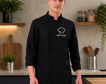 Men's Chef Jackets, Set of 5 Long Sleeve Gabardine Coats