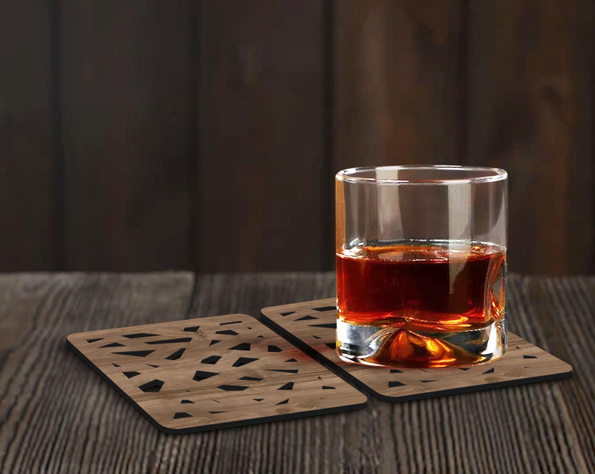 Personalized Embossed Named Wooden Whiskey Dispenser and Wood Coasters Set, Bar, Pub, Wine, Vodka, Liquor Dispenser, Wood Whiskey Fountain