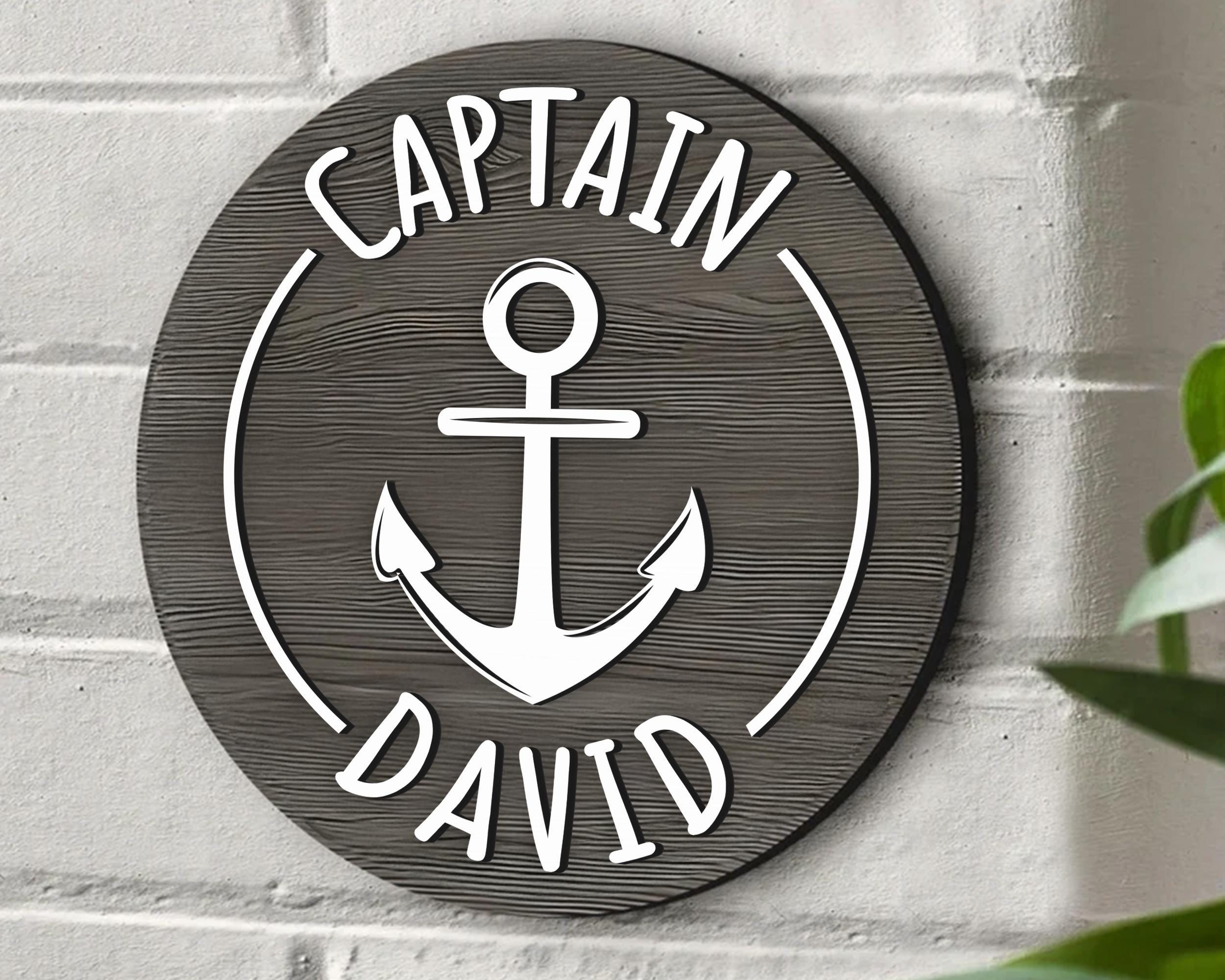 Personalized Name Sailor Sign, Housewarming Gift, Custom Sea Captain ...