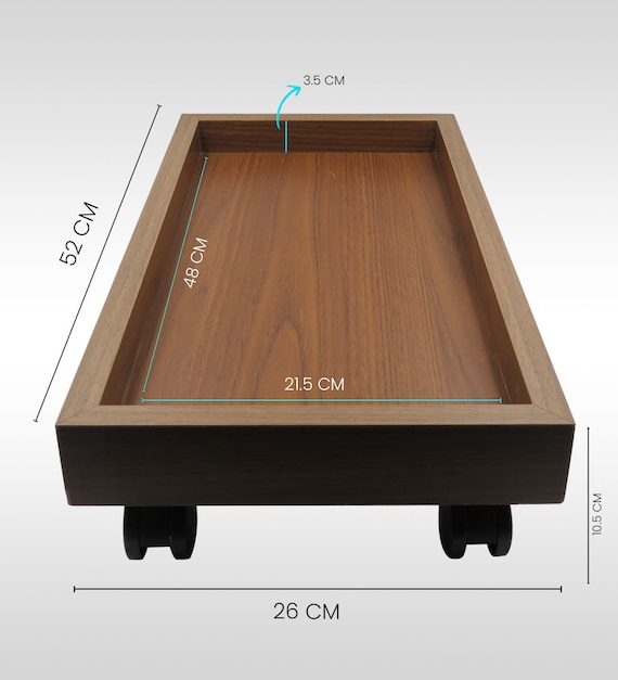 Support de tour dordinateur en bois Support de PC, Support de CPU mobile à  roues, Tapis de sol de PC de bureau sous table Tour Support dordinateur de  jeu -  France