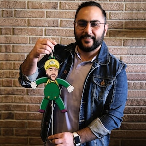 Personalized Puppet Customized Wooden Moving Portrait Ornament Cartoon Funny Friend Gift Enjoyable Present Birthday Durable Easy To Use