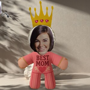 Personalized 3D Pillow, Mother's Day Gift, - Personalized Photo Baby Pillow, Cute Plush Gift with Best Mom Design, Mother's Day