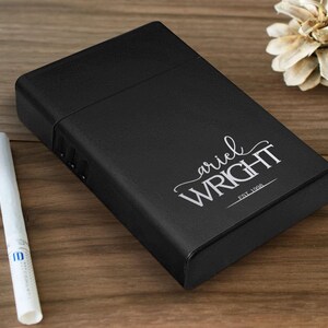 Portasigarette personalizzato con incisione laser, regalo per fumatori, scatola per sigarette personalizzata, portasigarette in metallo, regalo per lui