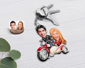 Personalized Valentine's Day Caricature Wooden Keychain Couple Target Gift Home Office Key High Quality Customized Keychain