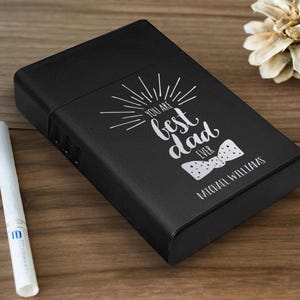 Portasigarette personalizzato con incisione laser, regalo per fumatori, scatola per sigarette personalizzata, portasigarette in metallo, regalo per papà