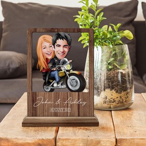 Personalisierte Holz handgemachte 3D Cartoon Named Liebhaber Paar Platte Schmuckstück, Benutzerdefinierte Cartoon Portrait, Valentinstag Geschenk, Wohnkultur, Holz Kunst