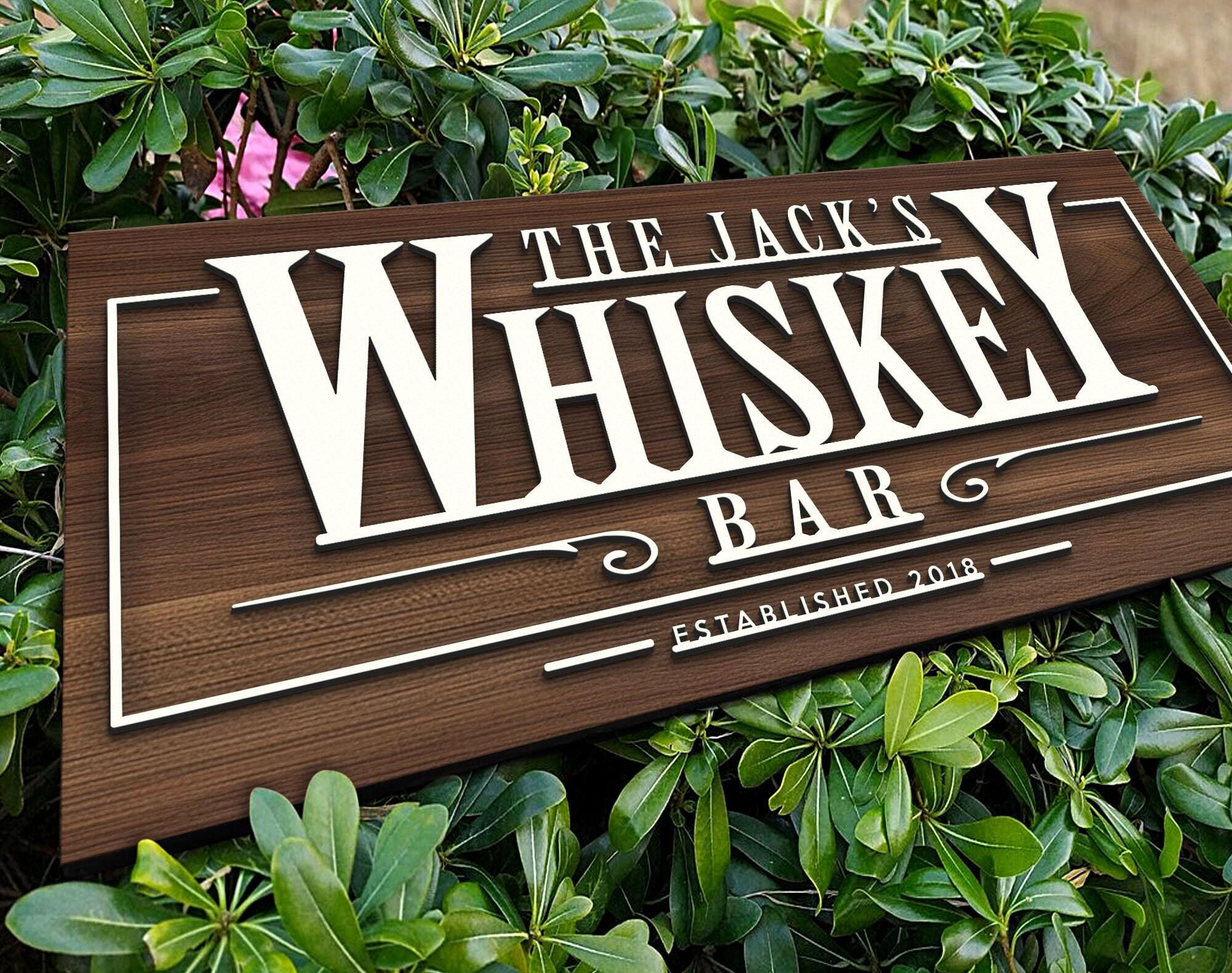 Bar Sign Handmade Personalized Bar Sign Wooden Sign Gift Custom Wood Sign Personalized ...