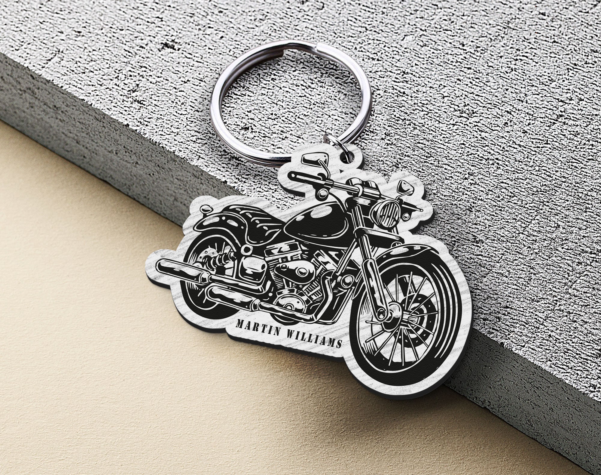 1pc Fashion Personality Motorcycle Key Ring Pendant Tt Key Ring
