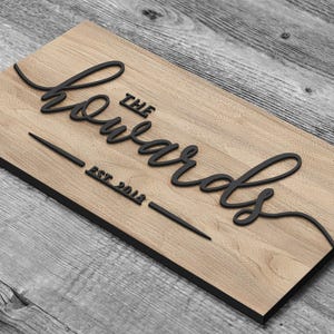 Annversary Gft Last Name Sgn Custom Wood Sgn Perfect Weddng