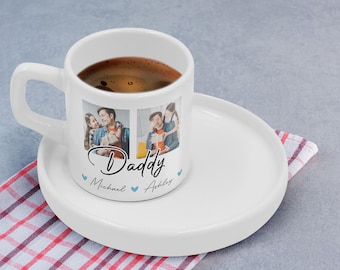 Customized Photo Espresso / Turkish Coffee Cup Set, Personalized Espresso Cup, Gift for Coffee Lovers, Gift for Dad, Fathers Day Gift