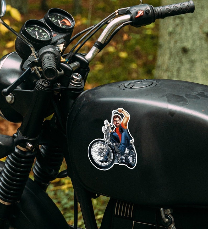 Custom Made Cartoon Design Motorcycle Chopper Sticker Vinyl | Etsy