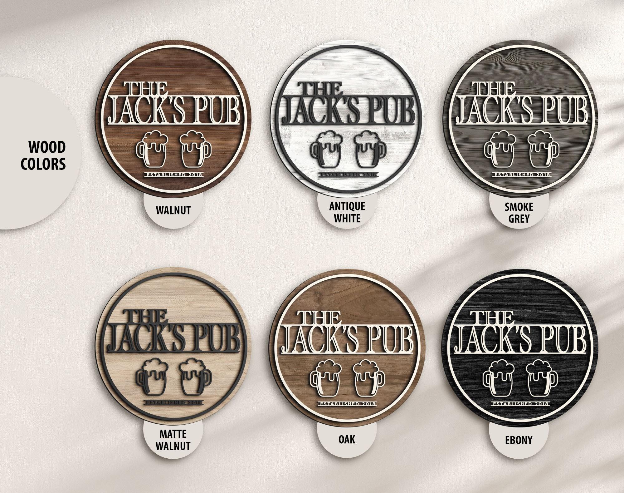 Personalized Bar Sign, Round Wooden Sign, Custom Wood Sign, Home Bar ...