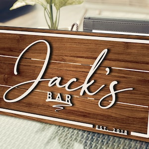 Custom Wooden Bar, Pub and Restaurant Sign, Personalized Man Cave Sign, Home Bar Sign, Pallet Sign, Bar Wall Decor, Welcome Sign, Bar Sign, Family Name Sign, Custom Wood Sign, Personalized Sign, Wall Decor,  wood sign, Name Sign, Bar Wall Hangings