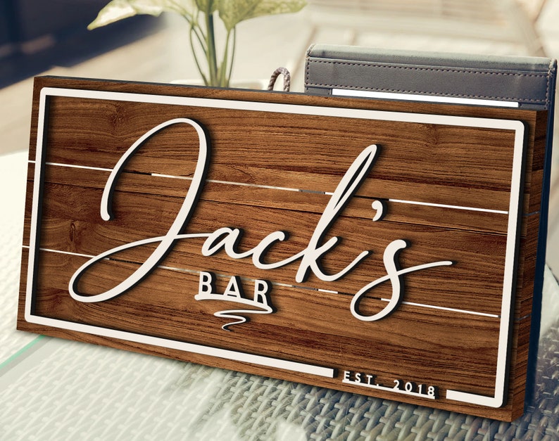 Custom Wooden Bar, Pub and Restaurant Sign, Personalized Man Cave Sign, Home Bar Sign, Pallet Sign, Bar Wall Decor, Welcome Sign, Bar Sign, Family Name Sign, Custom Wood Sign, Personalized Sign, Wall Decor,  wood sign, Name Sign, Bar Wall Hangings