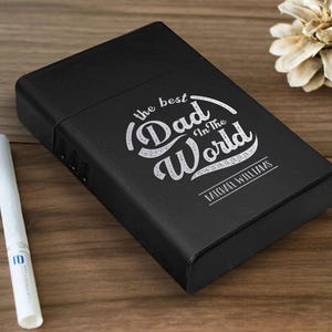 Portasigarette personalizzato con incisione laser, regalo per fumatori, scatola per sigarette personalizzata, portasigarette in metallo, regalo per papà